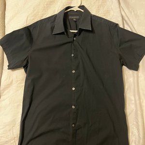Banana Republic Black Button Down Short Sleeved Shirt